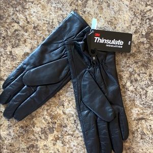 Women’s black leather